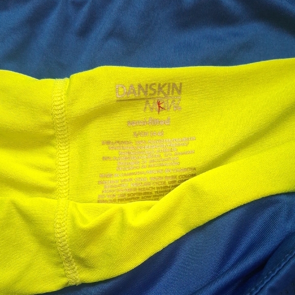 Danskin Wome's Blue and Neon Yellow Athletic Shorts Size S - Picture 2 of 7